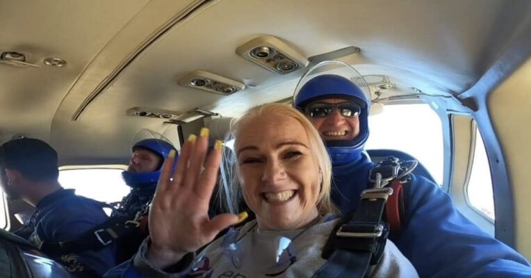 Sky's the limit as Emma takes 15,000ft plunge!