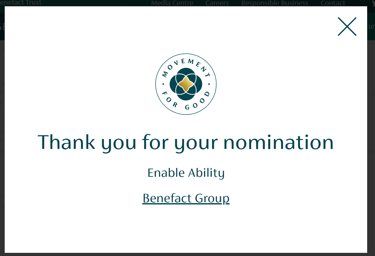 Enable Ability wins £1,000 Movement for Good Award - Enable Ability